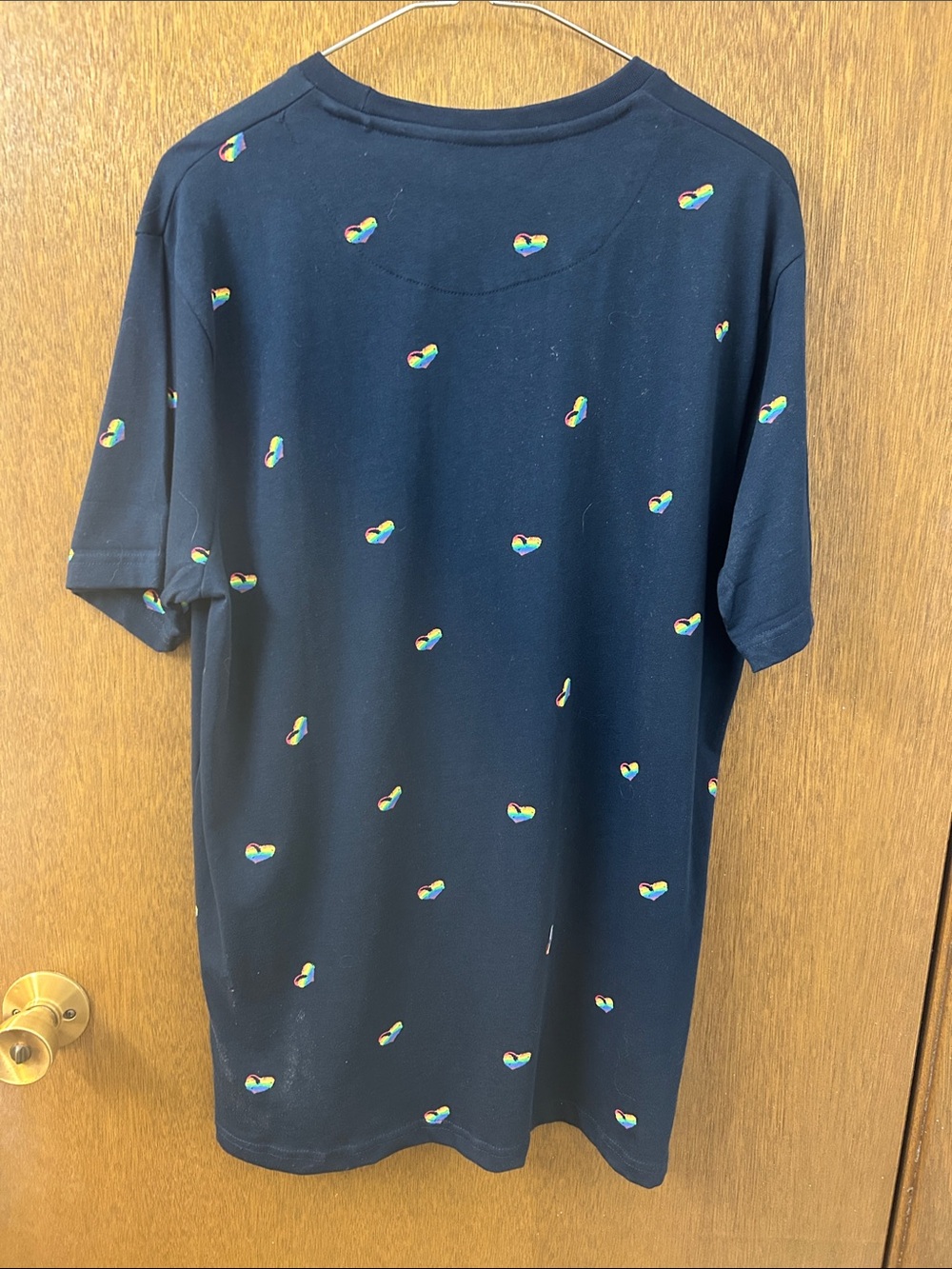 Denim & Flower Navy 'Love Wins' Rainbow Heart Short-Sleeve Tee - Picture 7 of 9